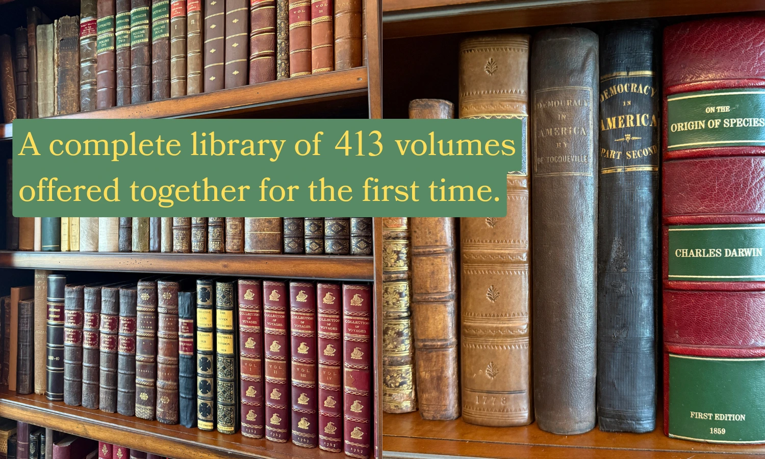 A complete library of 413 volumes offered together for the first time.