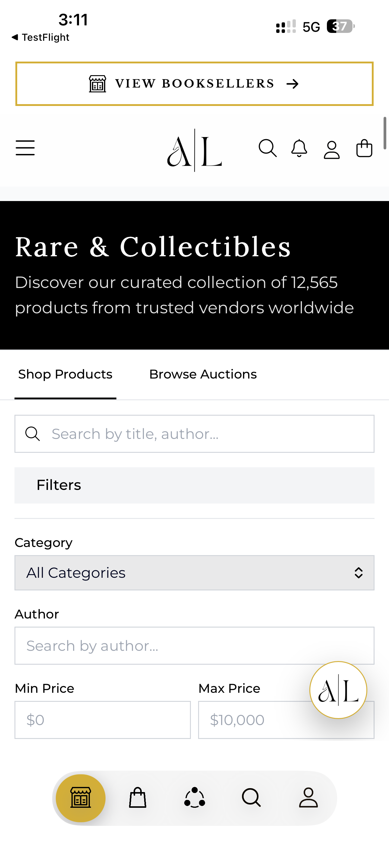 Ageless Literature shop screen