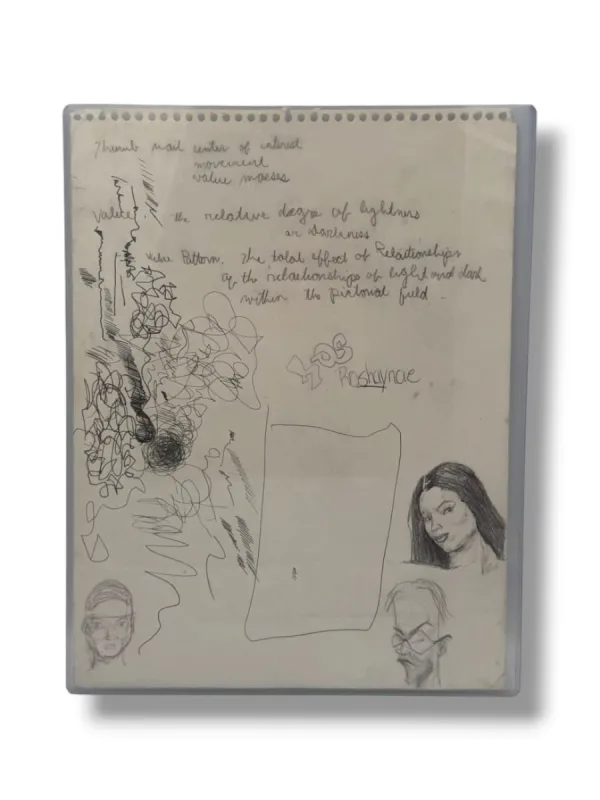 Art-class notes and portrait studies